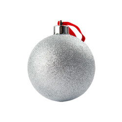 Bola de Natal 7,5cm Prateada personalizável