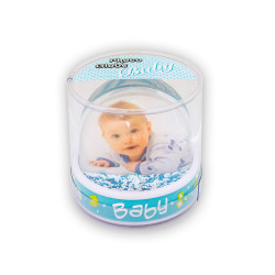 Bola de neve bebé azul personalizável