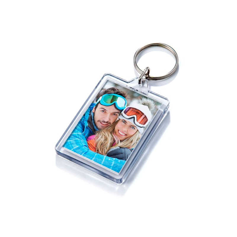 Porta-chaves retangular em acrílico personalizável
