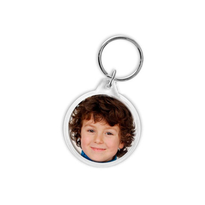 Porta-chaves redondo em acrílico personalizável