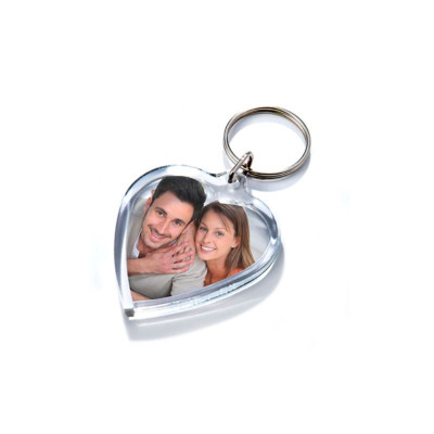 Porta-chaves coração em acrílico personalizável