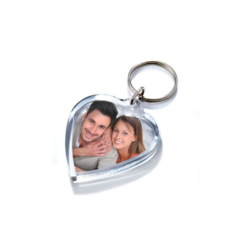 Porta-chaves coração em acrílico personalizável