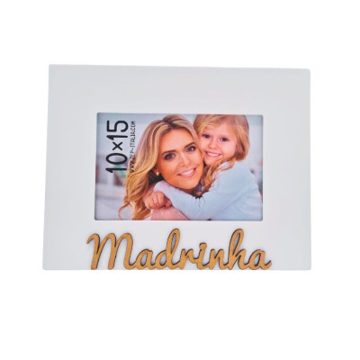 Moldura White Madrinha 10x15 - horizontal personalizável
