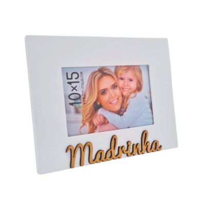 Moldura White Madrinha 10x15 - horizontal personalizável