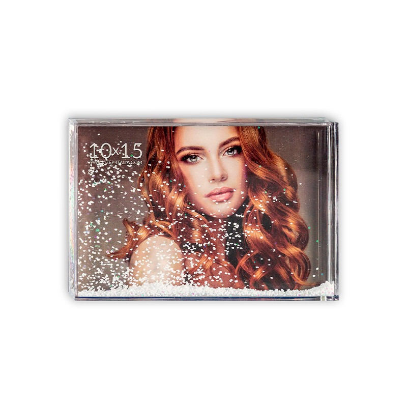 Moldura com neve personalizável