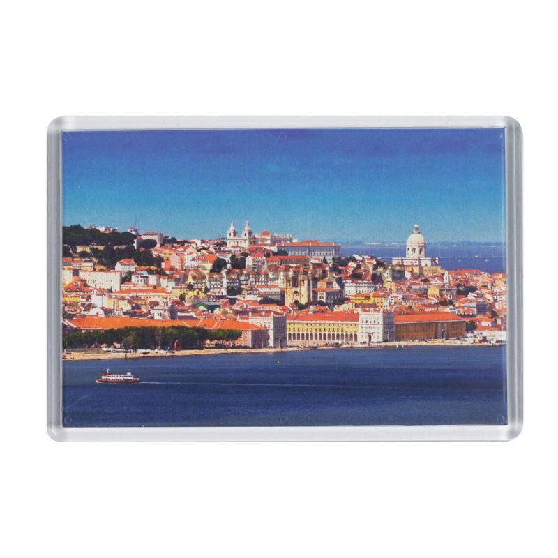 Íman retangular em acrílico personalizável