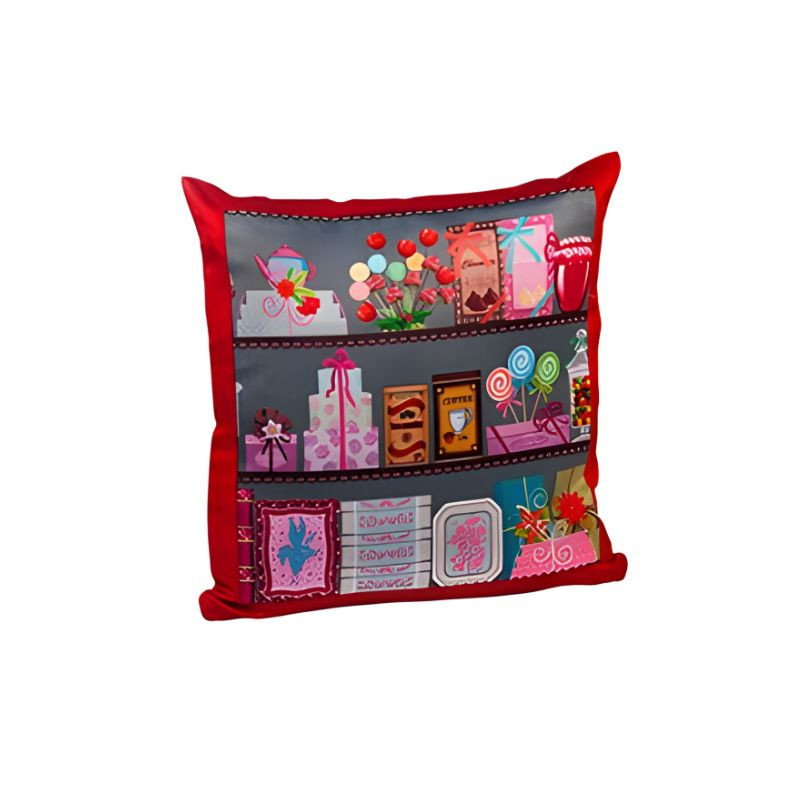 Almofada 45x45 vermelha personalizada