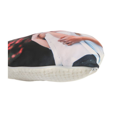 Almofada coração grande com pêlo personalizada