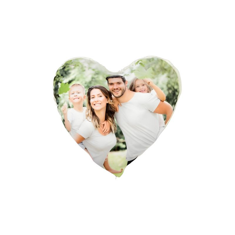 Almofada coração com pêlo personalizada