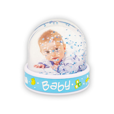 Bola de neve bebé azul personalizável