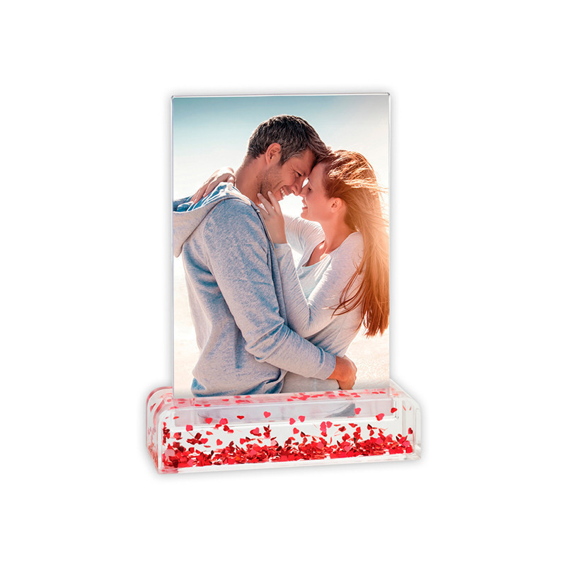 Acrílico 10x15 com base de corações