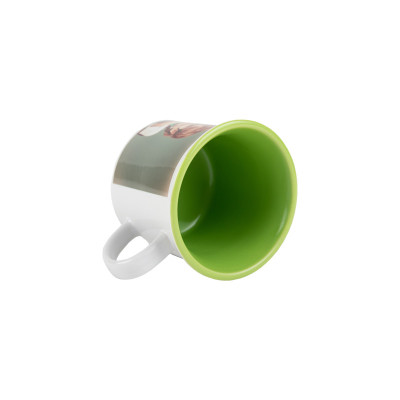 Caneca vintage em cerâmica verde personalizada