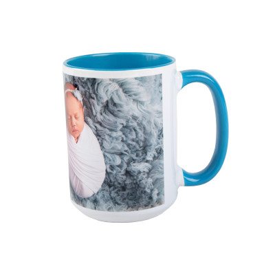 Caneca orbed azul personalizada
