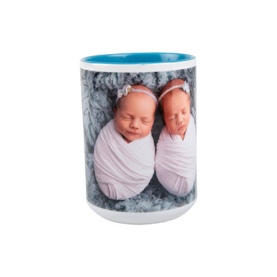 Caneca orbed azul personalizada