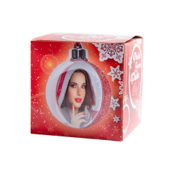 Bola de Natal 10cm Vermelha Personalizável